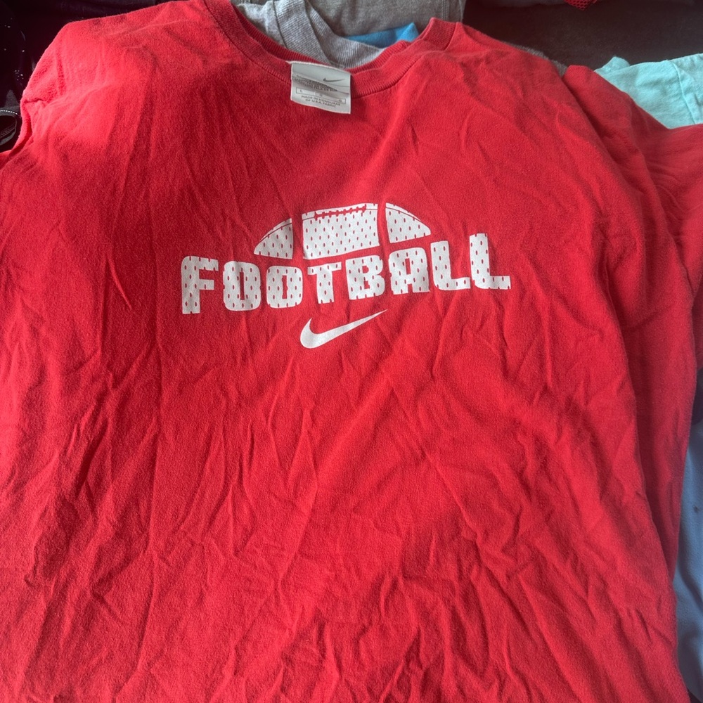 Nike Kids Red Football T-Shirt
